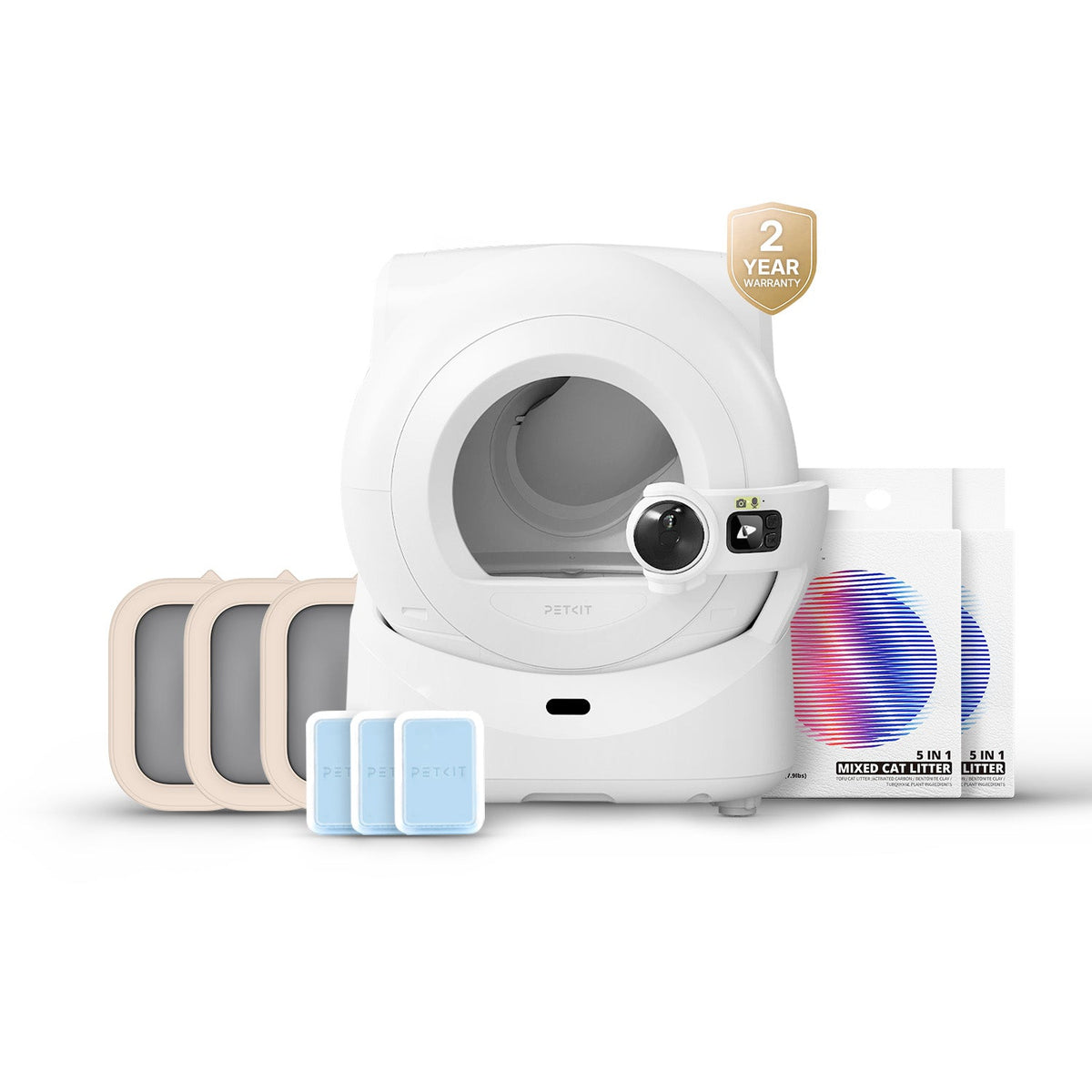 PETKIT Purobot Ultra starterbundel met AI-camera en kattenbaknavullingen – afbeelding 1