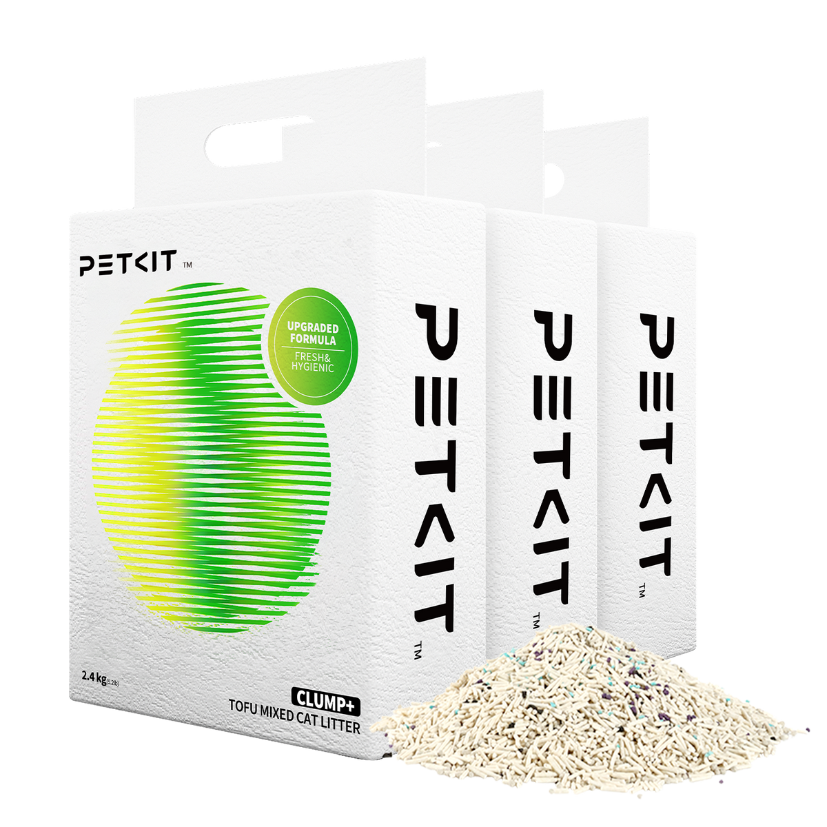 PETKIT Clump+ Tofu Mixed kattenbakvulling in set van 3 zakken – afbeelding 1