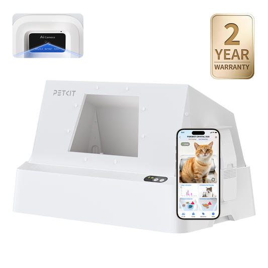 PETKIT Purobot Crystal Duo met Hood automatische kattenbak met AI-camera – afbeelding 1