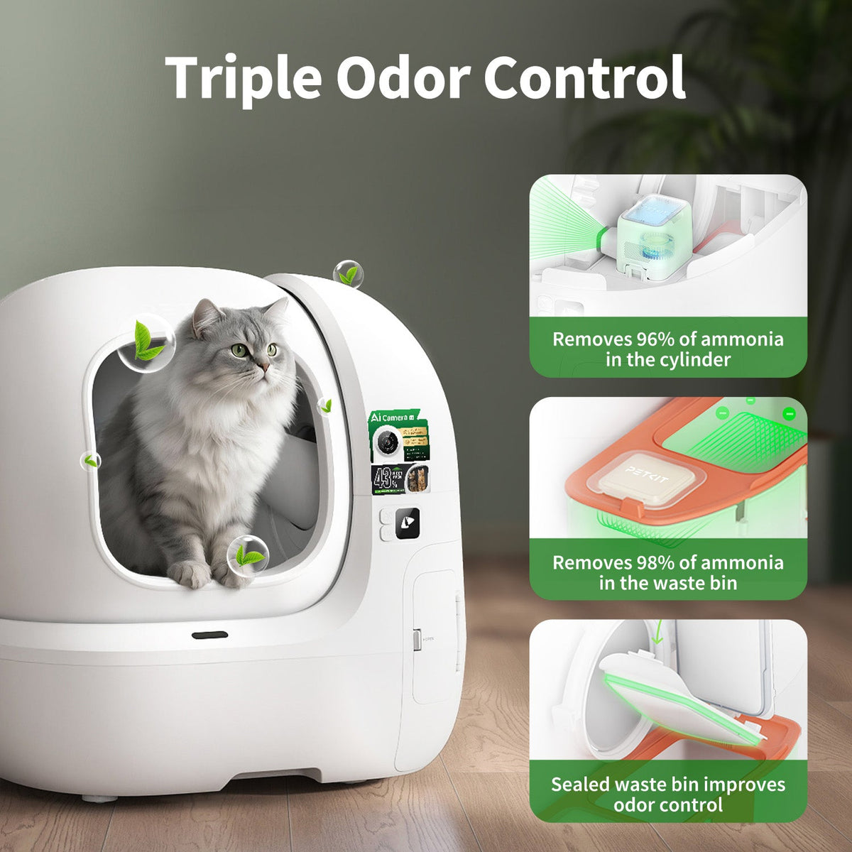 PETKIT Purobot Max Pro 2 dubbele bundel automatische kattenbak – afbeelding 8