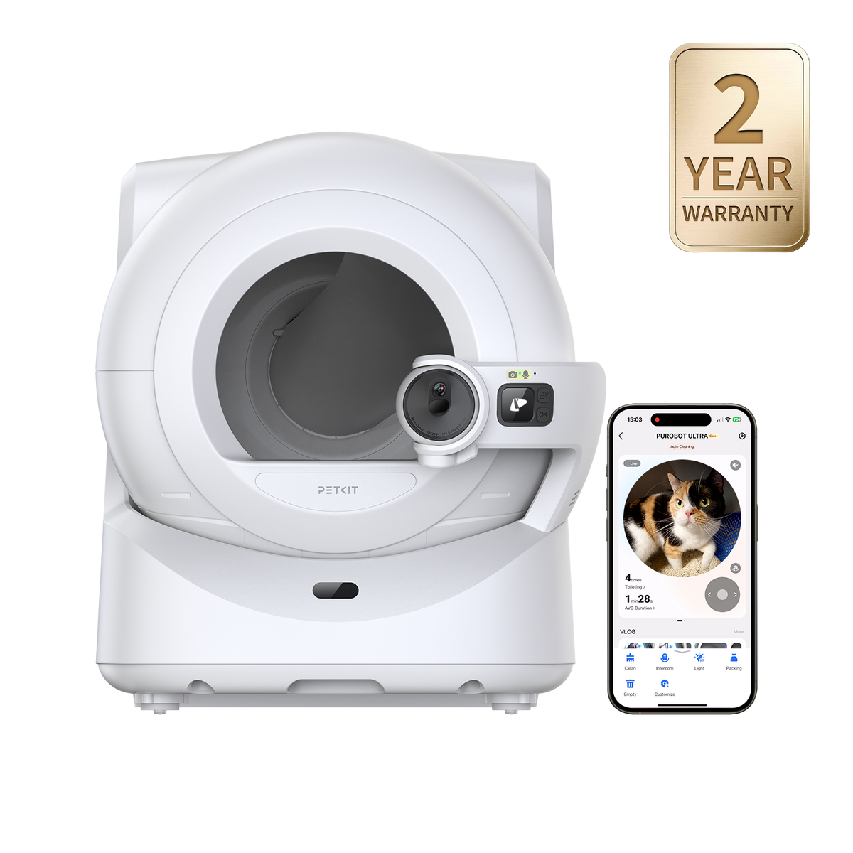 PETKIT Purobot Ultra automatische kattenbak met AI-camera en monitoring – afbeelding 1