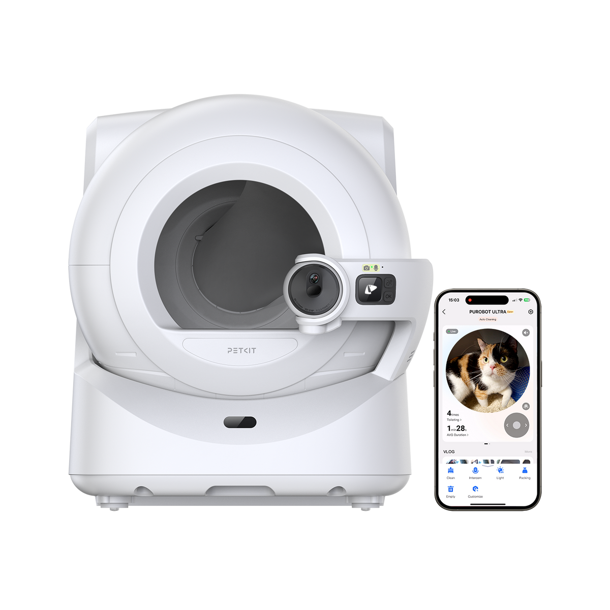 PETKIT Purobot Ultra automatische kattenbak met AI-camera en monitoring – afbeelding 15