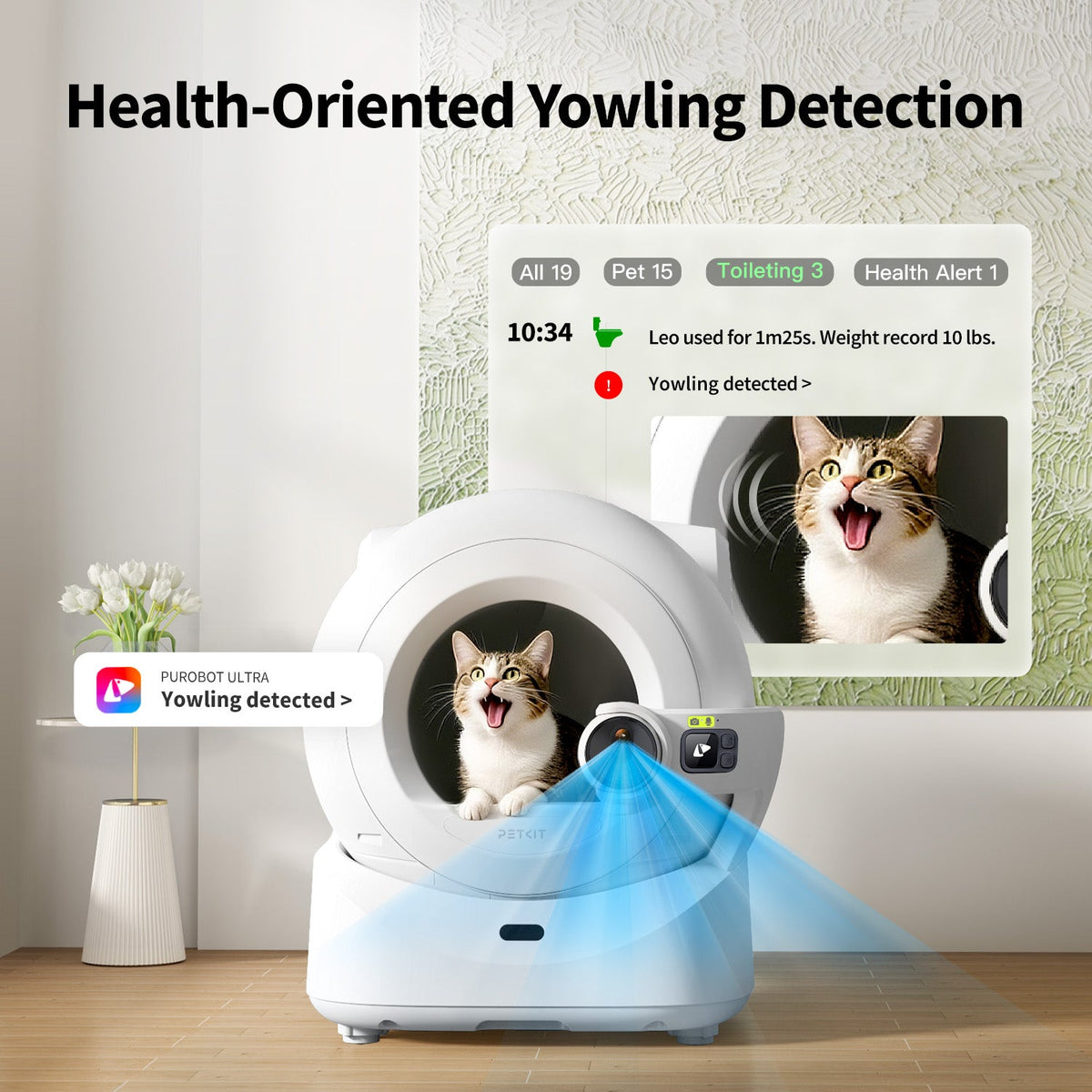 PETKIT Purobot Ultra automatische kattenbak met AI-camera en monitoring – afbeelding 6