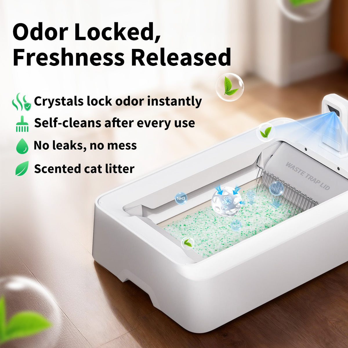 PETKIT Crystal Litter Set Fresh Green kristalvulling 4-pack – afbeelding 2