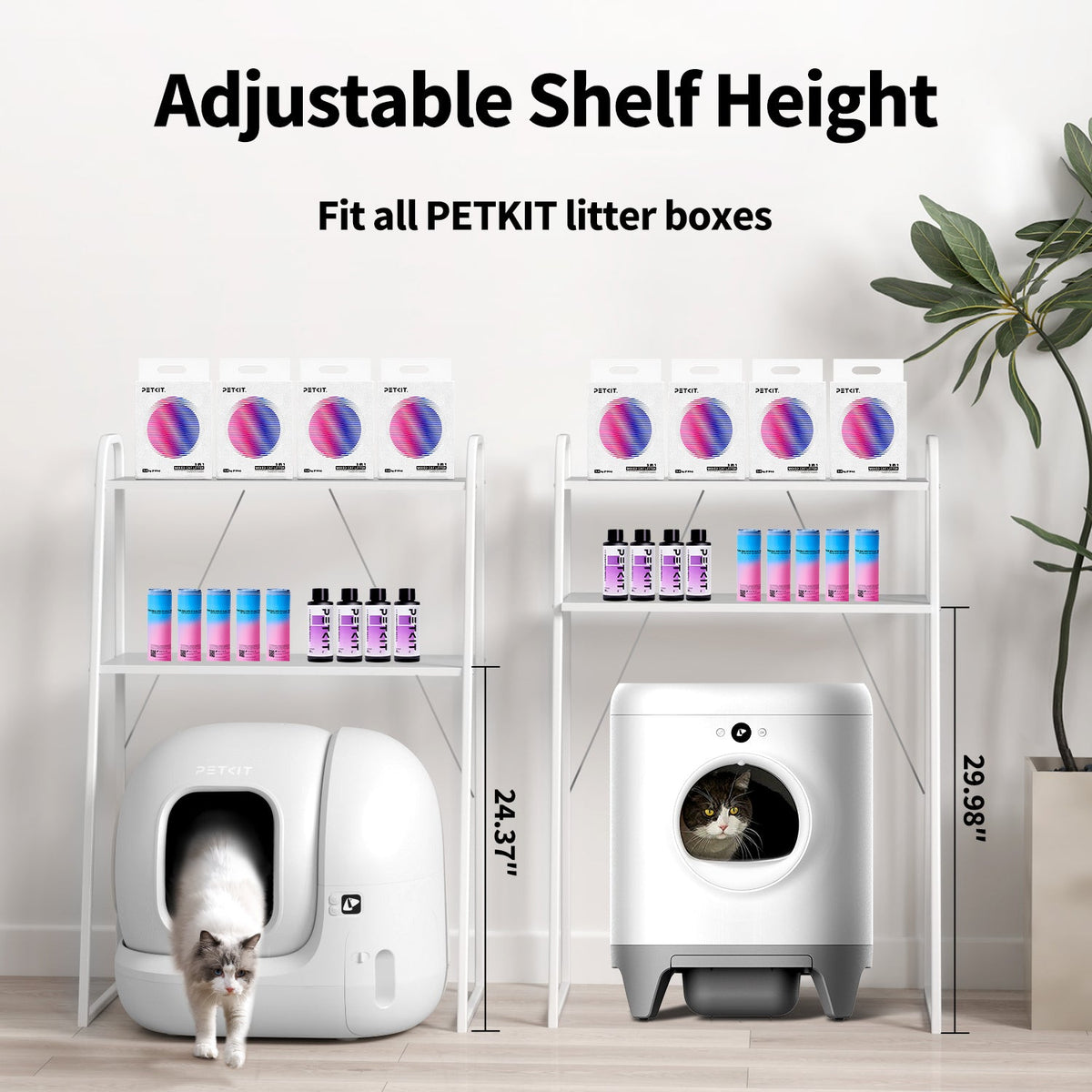 PETKIT Storage Shelf verstelbaar opbergrek voor automatische kattenbak – afbeelding 2