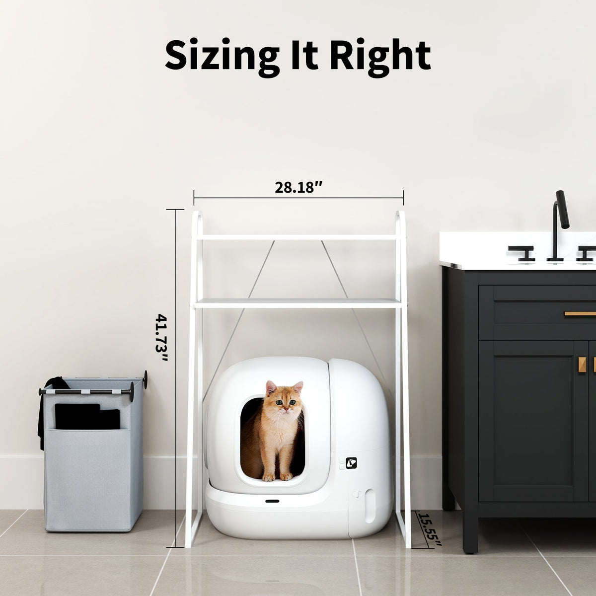 PETKIT Storage Shelf verstelbaar opbergrek voor automatische kattenbak – afbeelding 5
